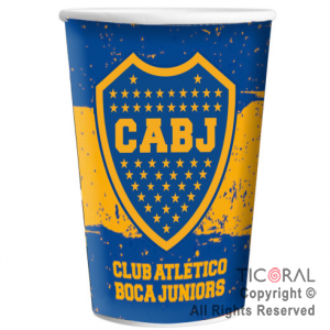 BOCA AZUL Y ORO VASO x 8